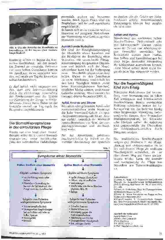 Vorschauseite 4: Ein sensibler Bereich braucht Prophylaxe Teil 5: Die Mundschleimhaut - anfällig für Infektionen und schmerzhafte Prozesse