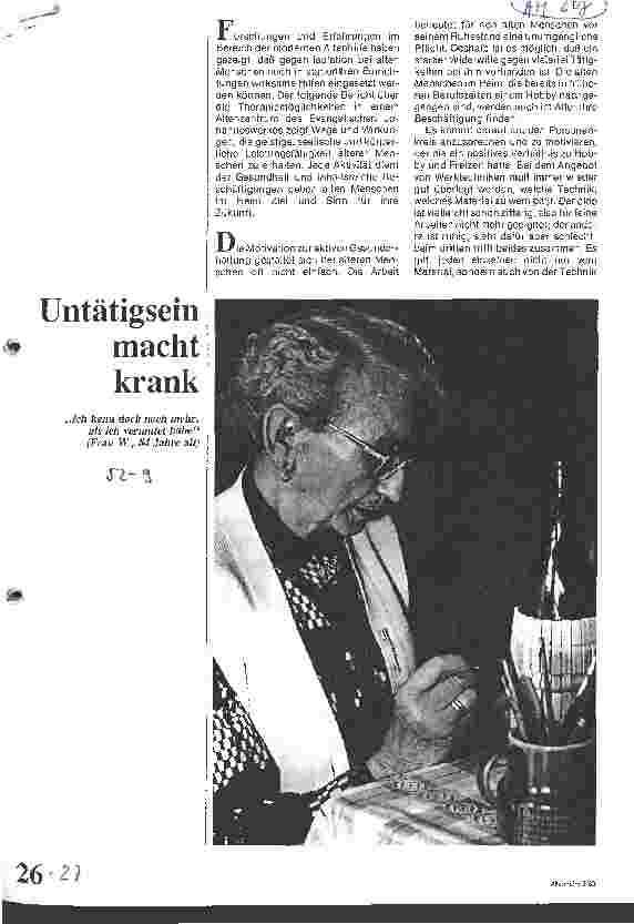 Vorschauseite 1: Untätigsein macht krank