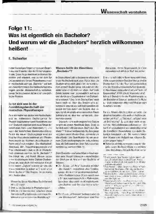 Vorschauseite 1: Was ist eigentlich ein Bachelor?Und warum wir die Bachelors herzlich willkommen heißen!