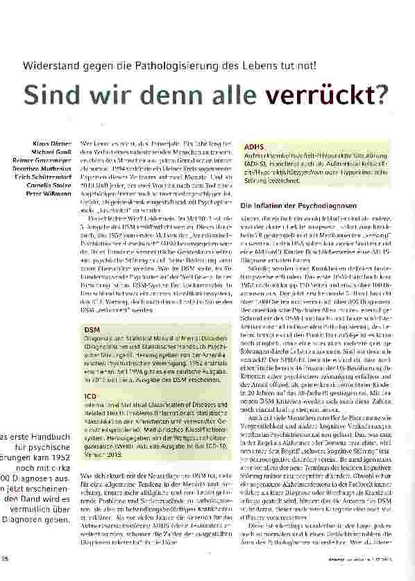 Vorschauseite 1: Sind wir denn alle verrückt?