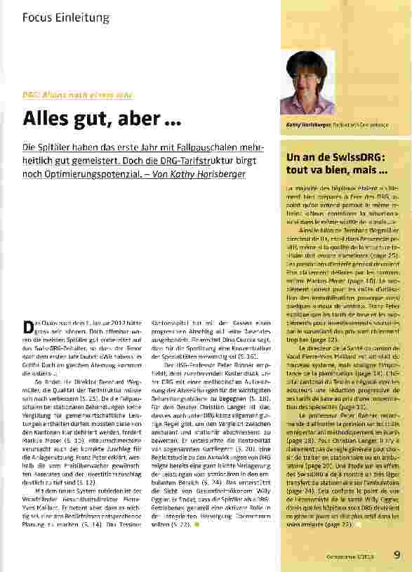 Vorschauseite 1: Alles gut, aber...