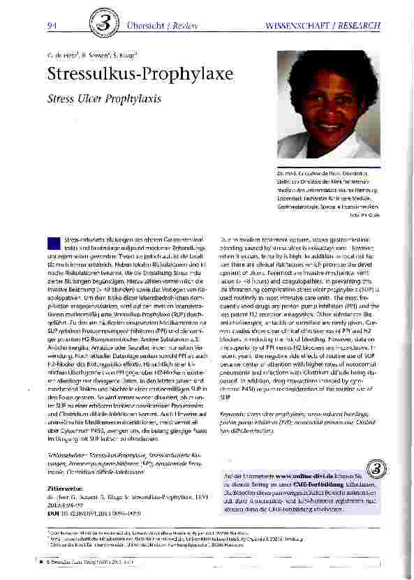 Vorschauseite 1: Stressulkus-Prophylaxe