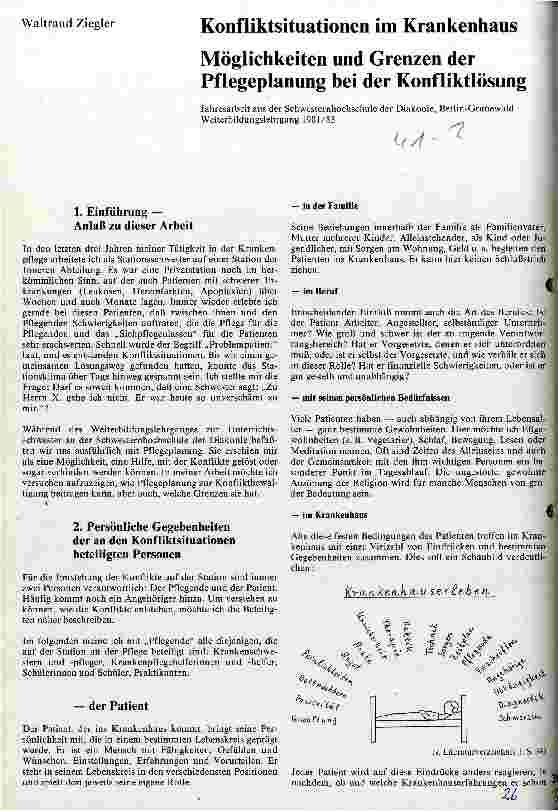 Vorschauseite 1: Konfliktsituation im Krankenhaus Möglichkeiten und Grenzen der Pflegeplanung bei der Konfliktlösung