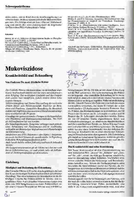 Vorschauseite 6: Diätbehandlung bei Phenylketonurie