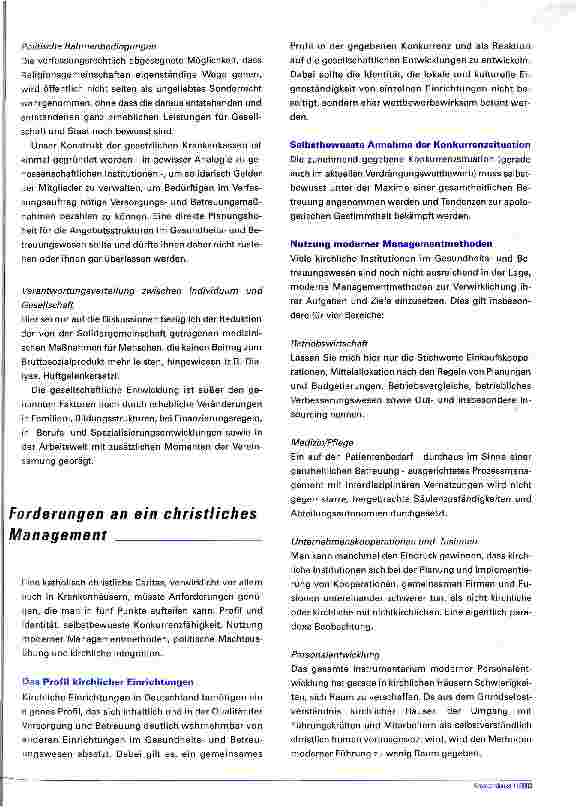 Vorschauseite 3: Kirche, Caritas und Orden Sind Orden in der heutigen Krankenhauslandschaft noch von Bedeutung?
