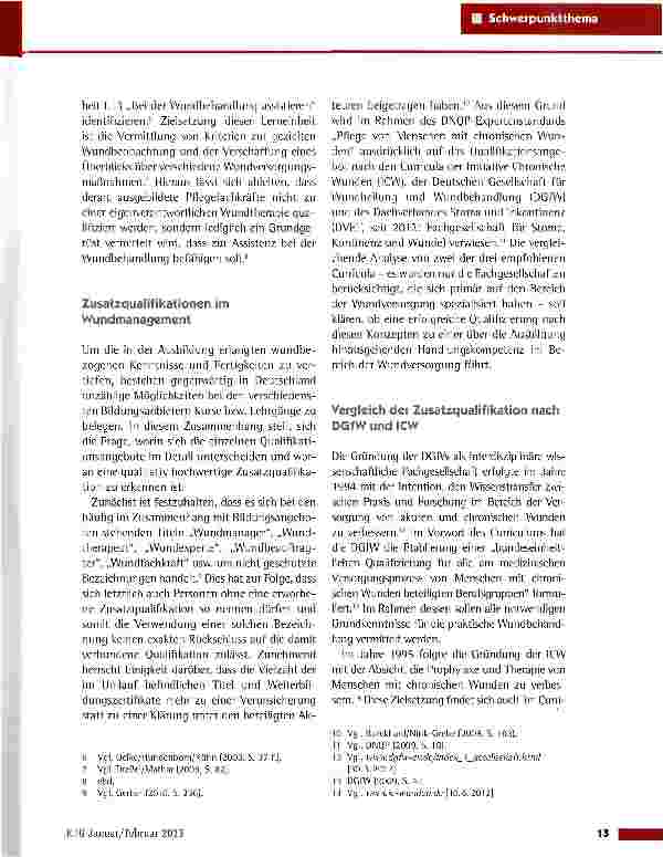 Vorschauseite 2: Die Qualifikationsmöglichkeiten im modernen Wundmanagement in der Gegenüberstellung