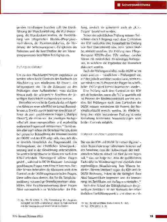 Vorschauseite 4: Die Qualifikationsmöglichkeiten im modernen Wundmanagement in der Gegenüberstellung