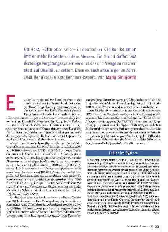 Vorschauseite 2: Klasse machen im OP