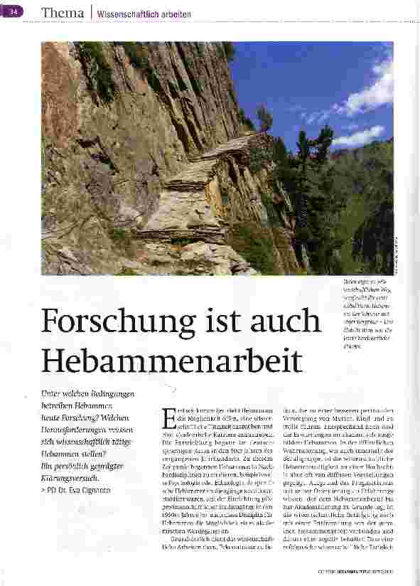 Vorschauseite 1: Forschung ist auch Hebammenarbeit