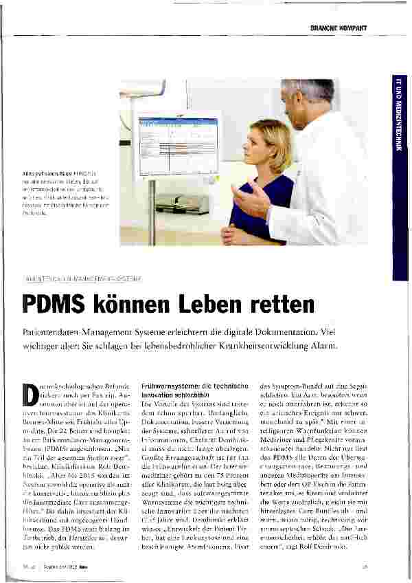 Vorschauseite 1: PDMS können Leben retten