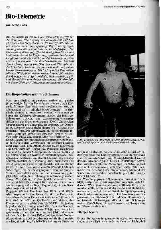 Vorschauseite 1: Bio-Telemetrie