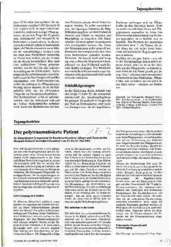 Vorschauseite 1: Der polytraumatisierte Patient