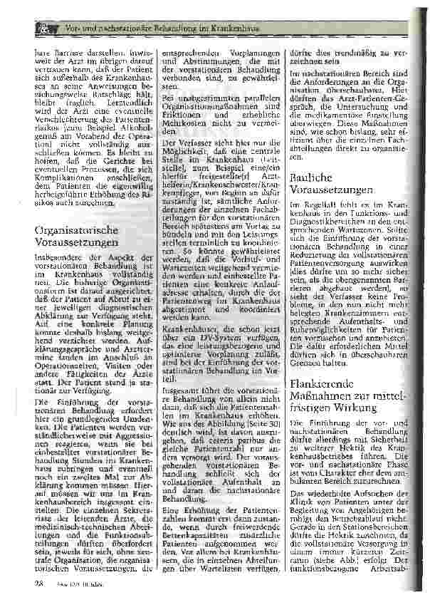 Vorschauseite 3: Vorund nachstationäre Behandlung im Krankenhaus Erste Gedanken und Aspekte