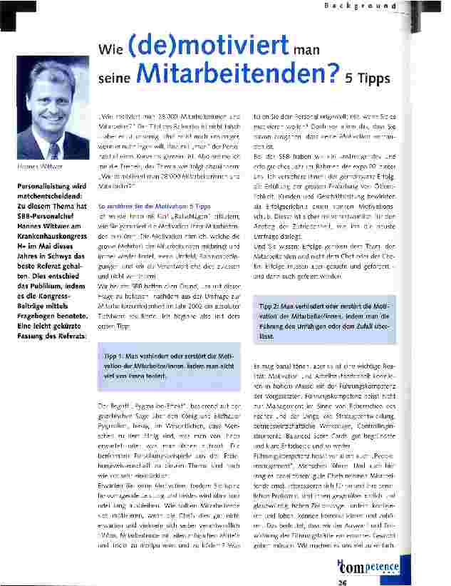 Vorschauseite 1: Wie (de)motiviert man seine Mitarbeitenden? 5 Tipps