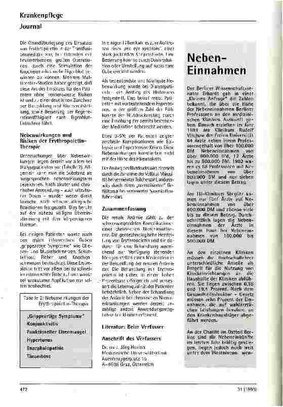 Vorschauseite 4: Erythropoietin - welche klinische Relevanz bietet die Substanz?