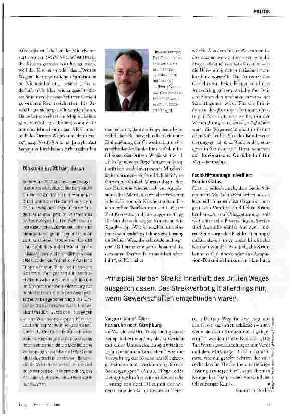 Vorschauseite 3: Das Privileg der Kirchen wackelt