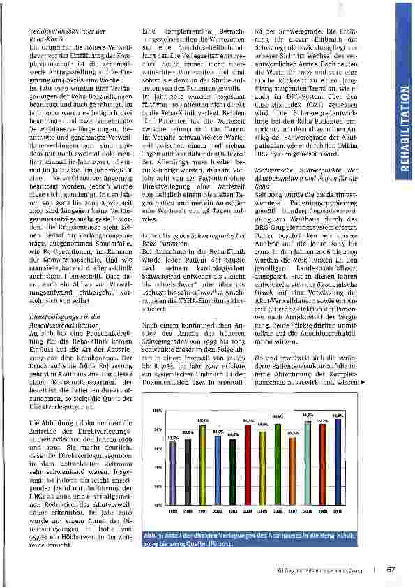 Vorschauseite 3: Zehn Jahre Komplexpauschalen Akut-Reha