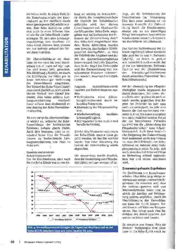 Vorschauseite 4: Zehn Jahre Komplexpauschalen Akut-Reha