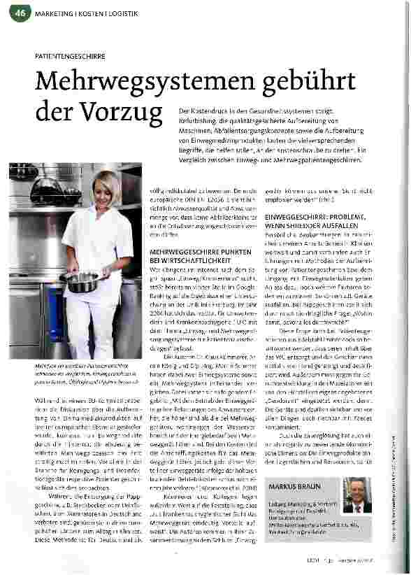 Vorschauseite 1: Mehrwegsystemen gebührt der Vorzug