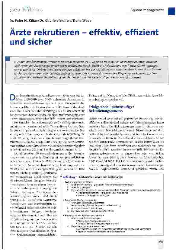Vorschauseite 1: Ärzte rekrutieren - effektiv, effizient und sicher