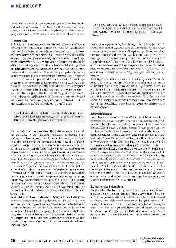Vorschauseite 3: Moderne Ergotherapie und seltene Erkrankungen