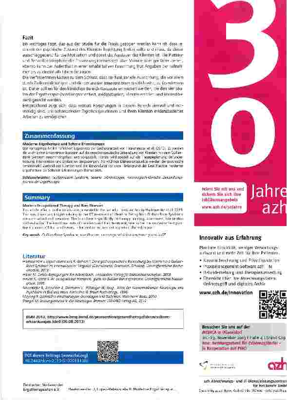 Vorschauseite 4: Moderne Ergotherapie und seltene Erkrankungen