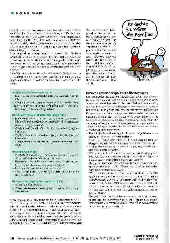 Vorschauseite 2: Die Bedeutung des Wandels der Krankenrolle für die ergotherapeutische Berufspraxis