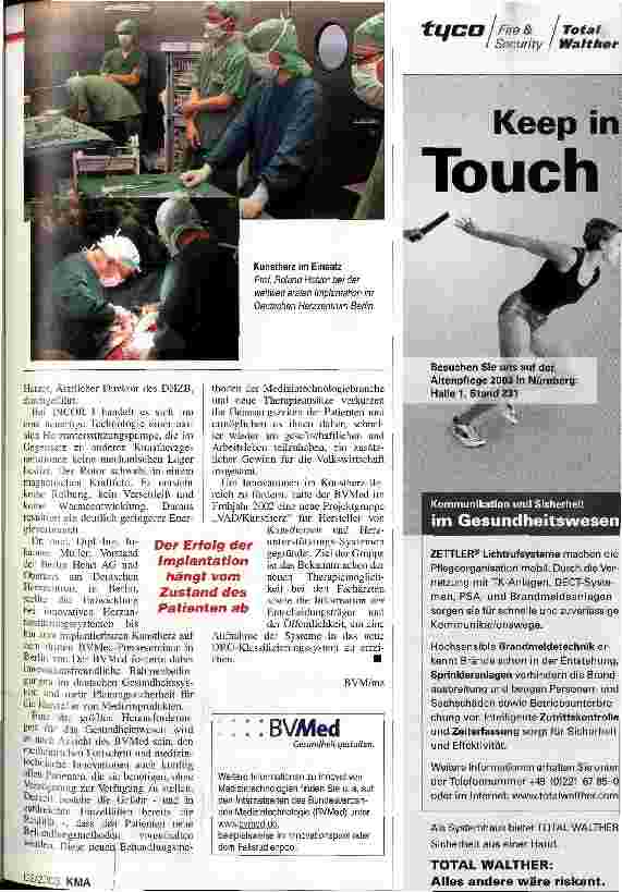 Vorschauseite 2: Kunstherz: Lebensrettende Implantation