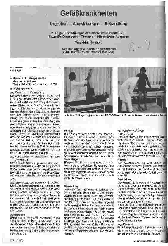 Vorschauseite 1: Gefäßkrankheiten Ursachen - Auswirkungen - Behandlung (2. Teil) Erkrankungen des arteriellen Systems (II) - Spezielle Diagnostik
