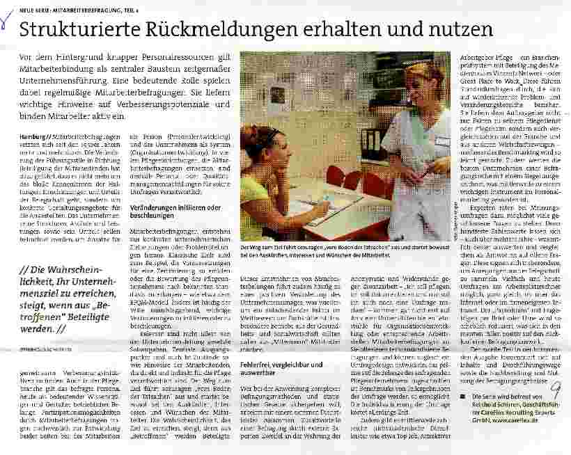 Vorschauseite 1: NEUE SERIE: MITARBEITERBEFRAGUNG, TEIL 1 Strukturierte Rückmeldungen erhalten und nutzen
