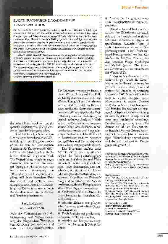 Vorschauseite 2: TRANSPLANTATIONSPFLEGE