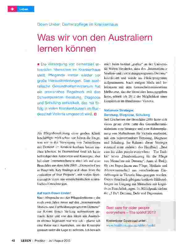 Vorschauseite 1: Was wir von den Australiern lernen können