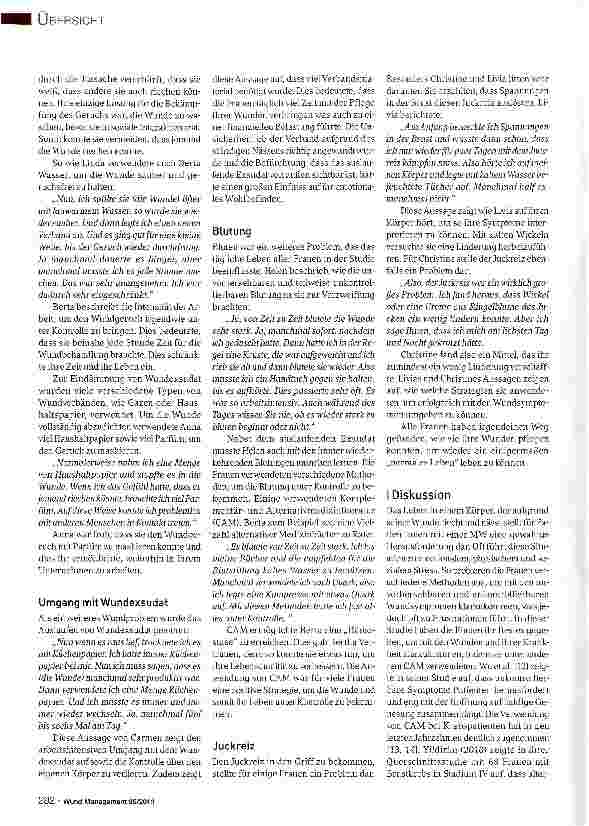 Vorschauseite 3: Maligne Wunden - Wie bewältigen Betroffene das Kranksein