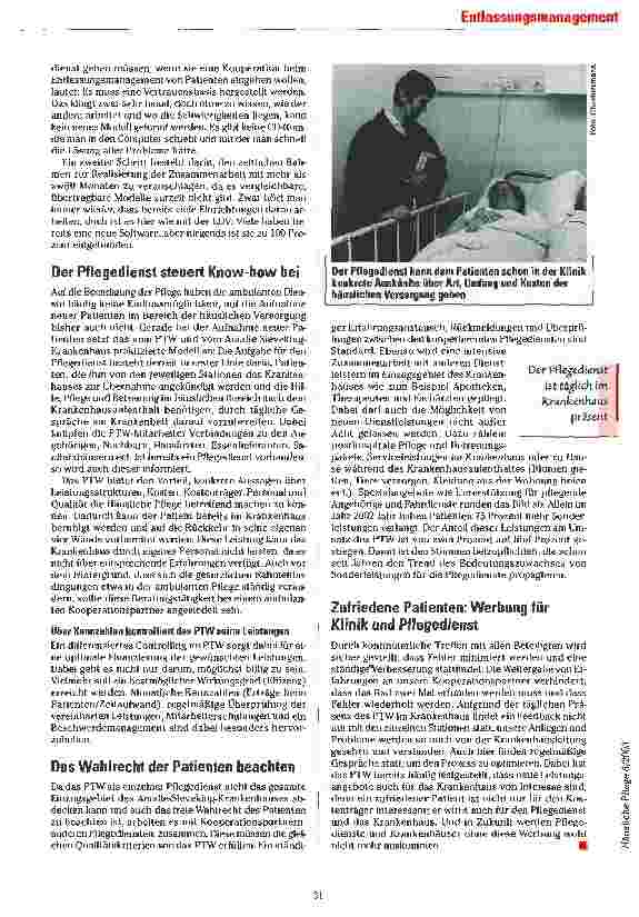 Vorschauseite 2: Bei der Aufnahme des Patienten schon dabei sein