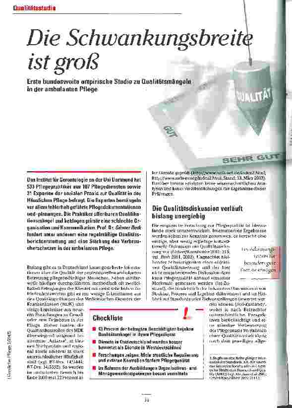 Vorschauseite 1: Die Schwankungsbreite ist groß