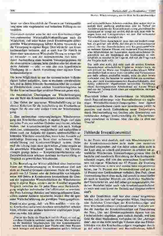 Vorschauseite 4: Wäscheversorgung aus der Sicht des Krankenhausträgers