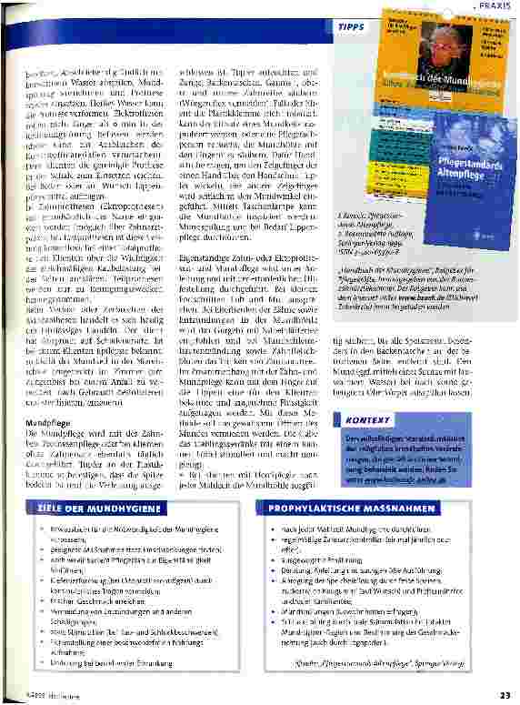 Vorschauseite 2: Mundhygiene Ein Stiefkind?