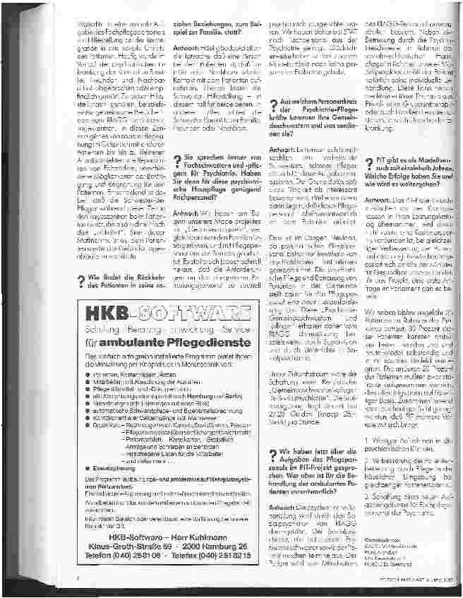 Vorschauseite 2: Psychiatrische Gemeindepflege in den Niederlanden Interview mit Henk Arendsen