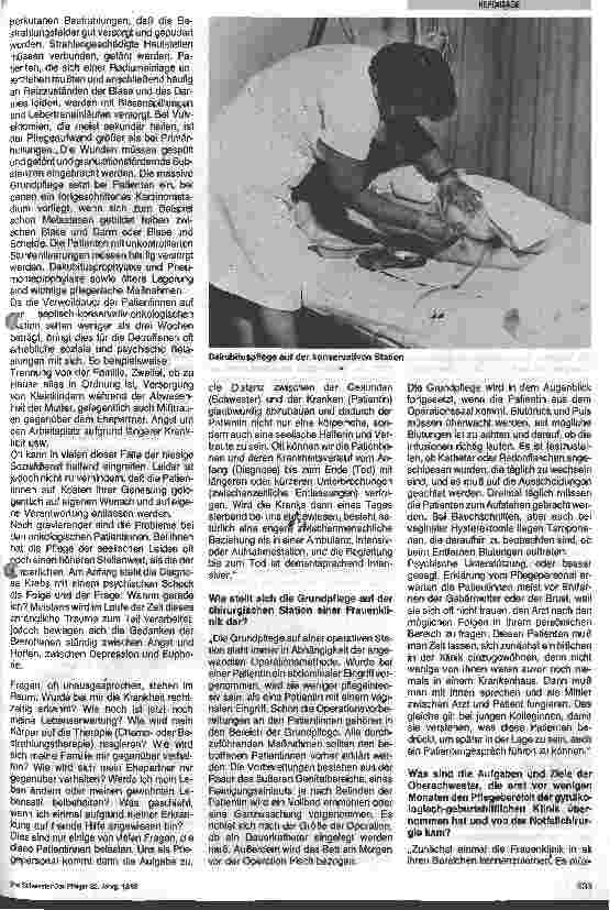 Vorschauseite 4: Die Grundpflege muß wieder aufgewertet werden // Bericht nach einem Besuch in der gyn.-geburtsh. Klinik der Städt. Kliniken Kassel