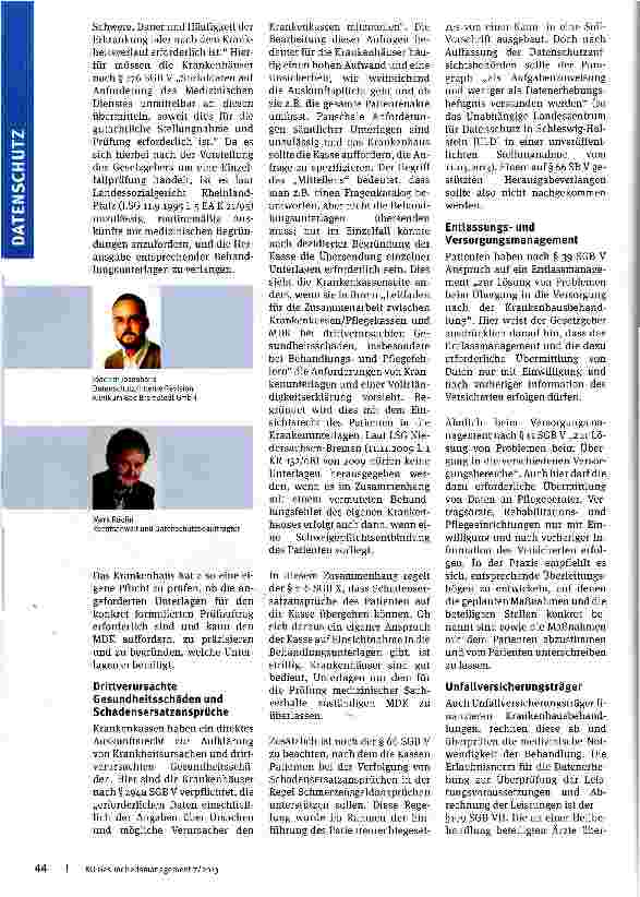 Vorschauseite 2: Weitergabe von Behandlungsdaten