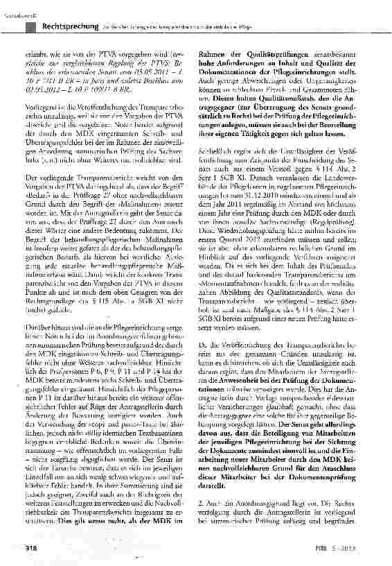 Vorschauseite 6: Zur Veröffentlichung eines Transparenzberichts in der ambulanten Pflege