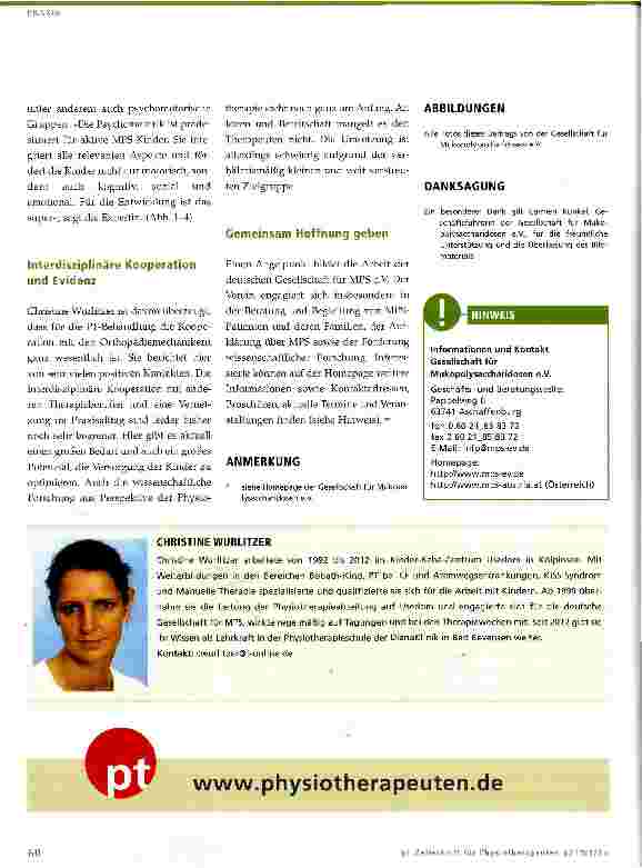 Vorschauseite 3: Physiotherapie bei Mukopolysaccharidosen (MPS)