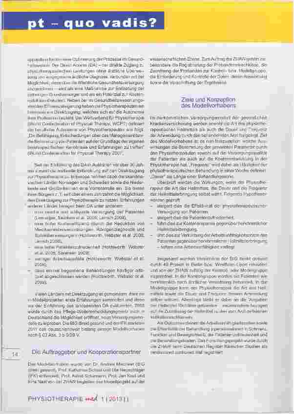 Vorschauseite 2: Autonomie in der Physiotherapie