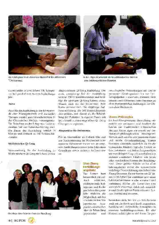 Vorschauseite 3: TCM-Ausund Weiterbildung bei Shou Zhong in Berlin