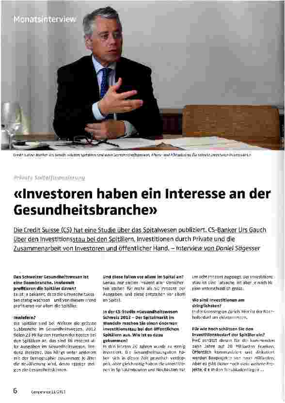 Vorschauseite 1: Investoren haben ein Interesse an der Gesundheitsbranche