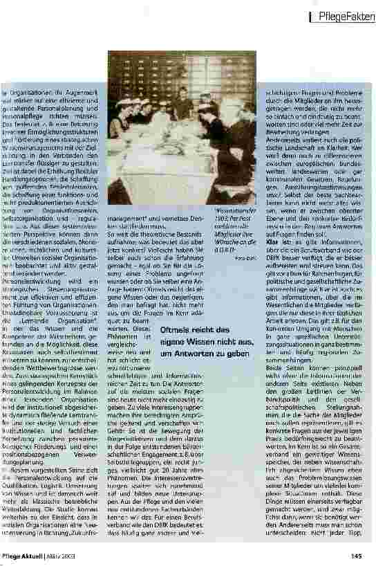 Vorschauseite 2: Wissenstransfer in der Verbandsarbeit