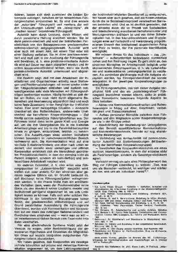 Vorschauseite 5: Kommunikation und Kooperation als Führungsproblem