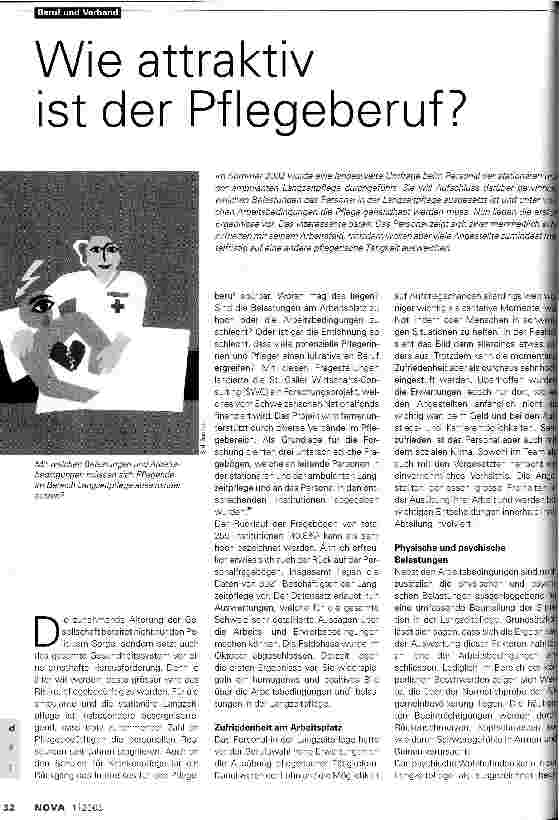 Vorschauseite 1: Wie attraktiv ist der Pflegeberuf?