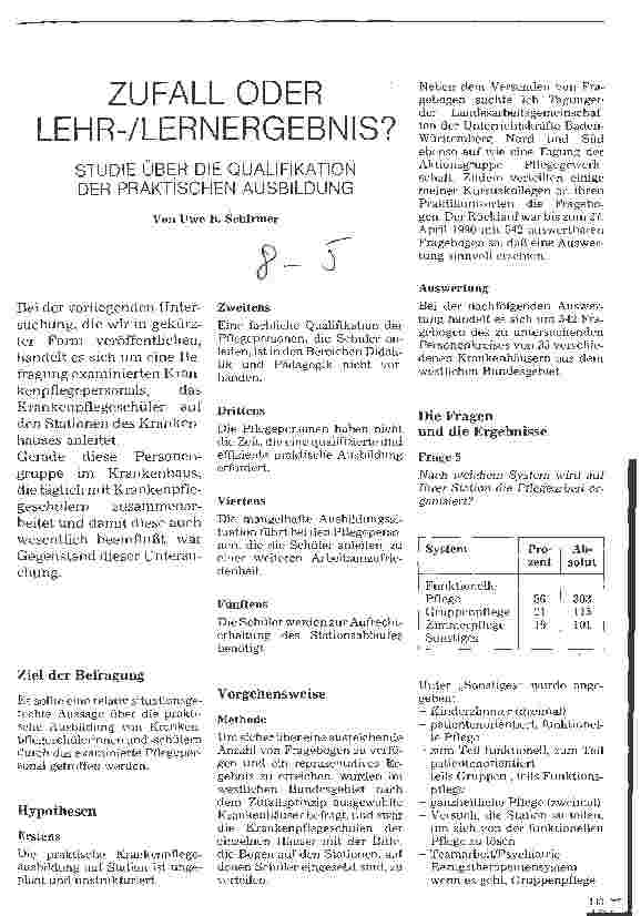 Vorschauseite 1: Zufall oder Lehr-/Lernergebnis? Studie über die Qualifikation der praktischen Ausbildung