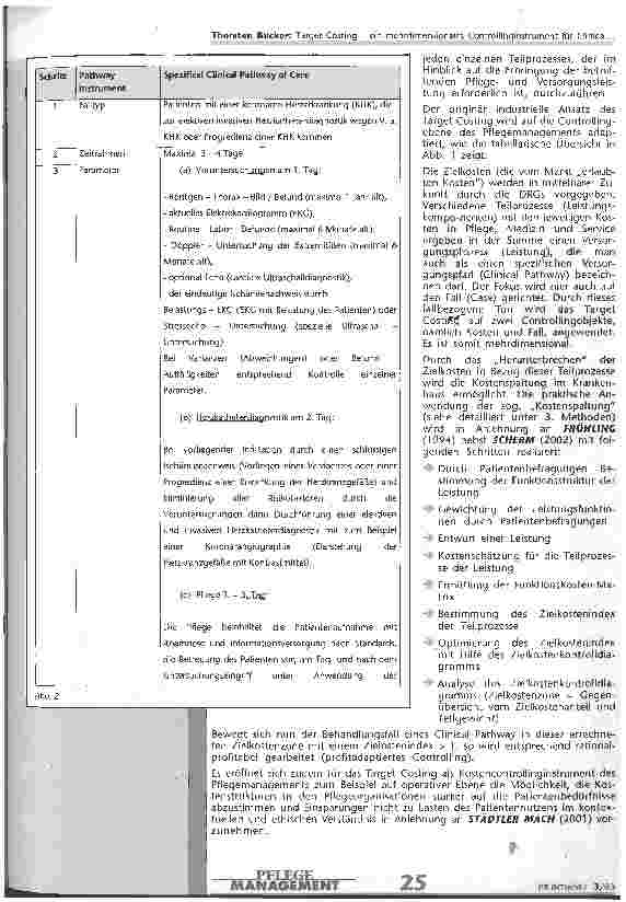 Vorschauseite 3: Target Costing - ein mehrdimensionales Controllinginstrument für Clinical Pathways